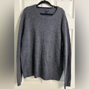 J. Crew Men's Dad Charcoal Merino Wool Crewneck Sweater